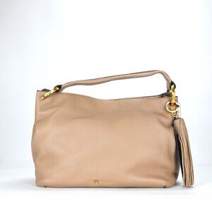 Donna Karan Glenwood Leather Shoulder with Tassel Detail - Fawn